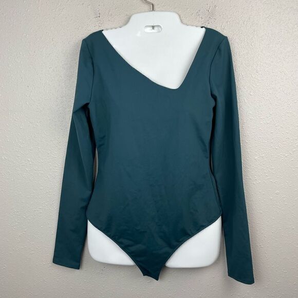NWT Free People Forest Green Body Suit Size M - Picture 1 of 5